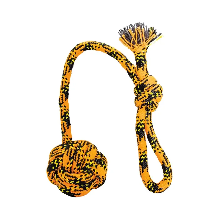 Hauptbild des Produkts Vrhací bavlněné lano s míčem HipHop ROPE o 7cm / 48 cm, neon oranžová, černá, žlutá