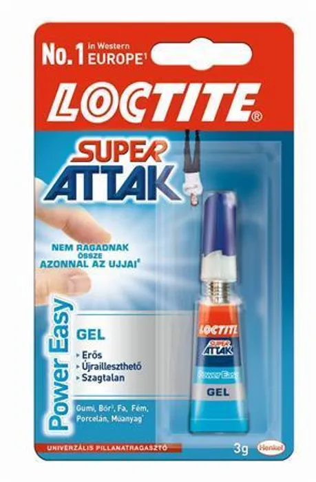 Hauptbild des Produkts Vteřinové lepidlo, 3g, HENKEL "Loctite Super Attak Power Easy"