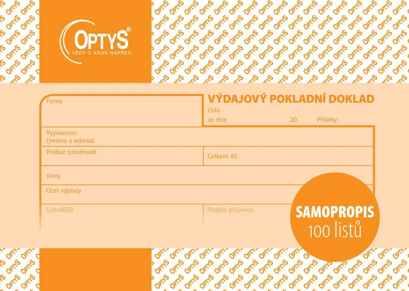Hauptbild des Produkts Výdajový doklad A6, samopropisovací, 100 listů 1083