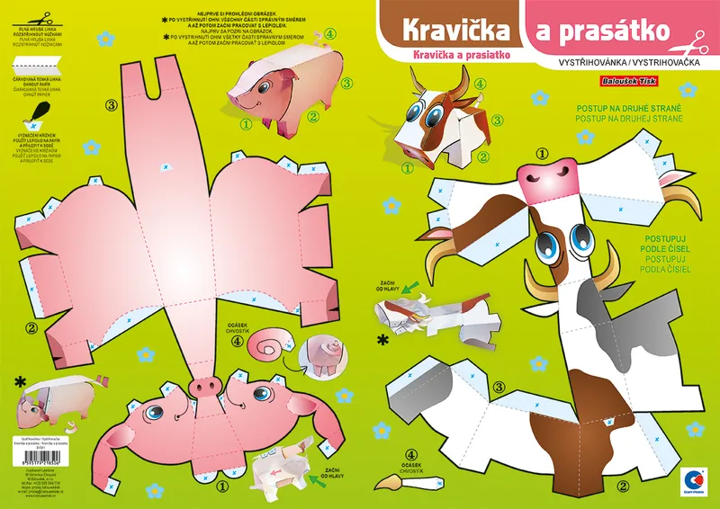 Hauptbild des Produkts Vystřihovánka - Kravička a prasátko