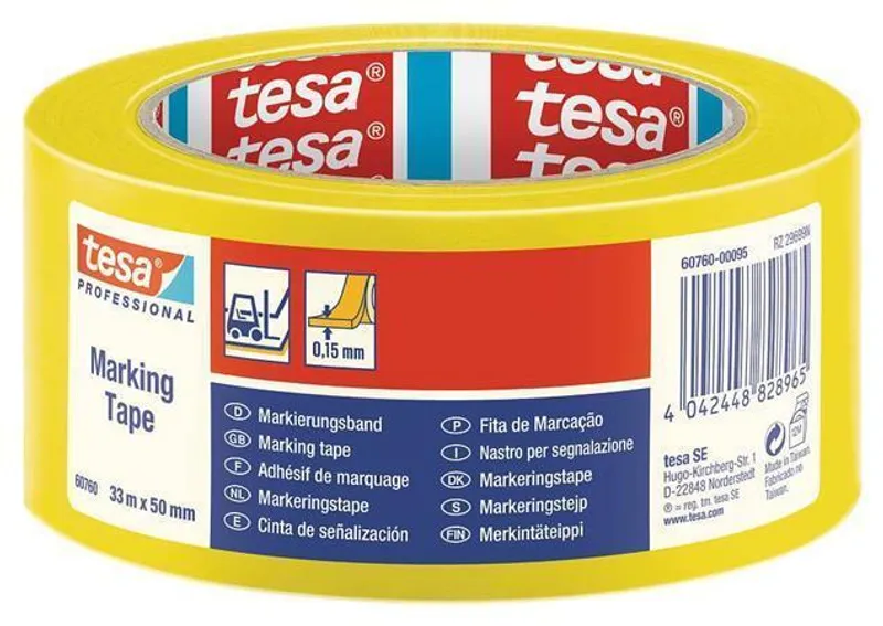 Hauptbild des Produkts Vyznačovací páska na podlahy "Professional 60760", žlutá, 50 mm x 33 m, TESA