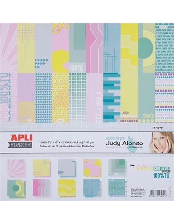 Hauptbild des Produkts Vzorovaný karton Scrapbooking, 30,5 x 31,5 cm, APLI, "Judy"