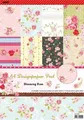 Gestaltetes Scrapbooking-Karton, A4, Blumenmotiv
