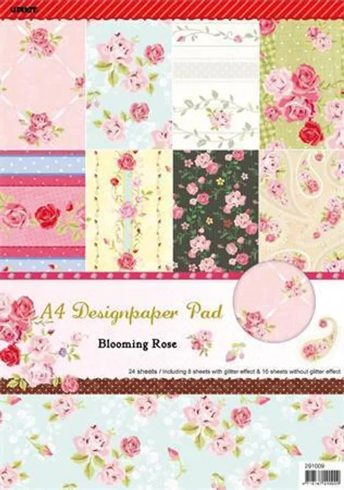 Hauptbild des Produkts Vzorovaný karton Scrapbooking, A4, květinový motiv