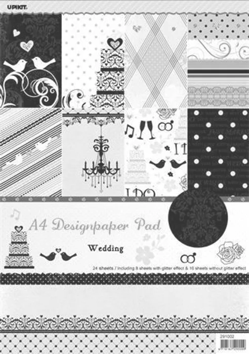 Hauptbild des Produkts Vzorovaný karton Scrapbooking, A4, svatební motiv