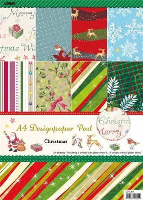 Hauptbild des Produkts Vzorovaný karton Scrapbooking, A4, vánoční motiv