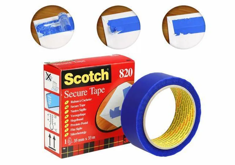 Hauptbild des Produkts Washi páska, samolepicí, 35 mm x 33 m, safety, 3M SCOTCH, modrá