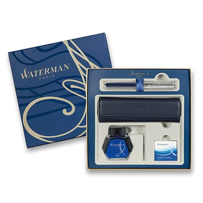 Hauptbild des Produkts Waterman Exception Made in France DLX Blue CT plnicí pero, dárková kazeta s pouzdrem, inko