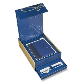 Waterman Expert Deluxe Blue CT Füllfederhalter, Geschenkset mit Notizbuch