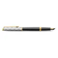 Waterman Hémisphére Reflections of Paris SE DLX Black GT Füllfederhalter, M-Feder