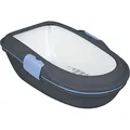 WC BERTO - Doppelbehälter mit Sieb 59x39x22 cm, - Grau/Pastellblau/Granit