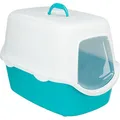 Weiteres Produktbild VICO überdachte Toilette mit Tür, ohne Filter 56 x 40 x 40 cm, türkis/weiß
