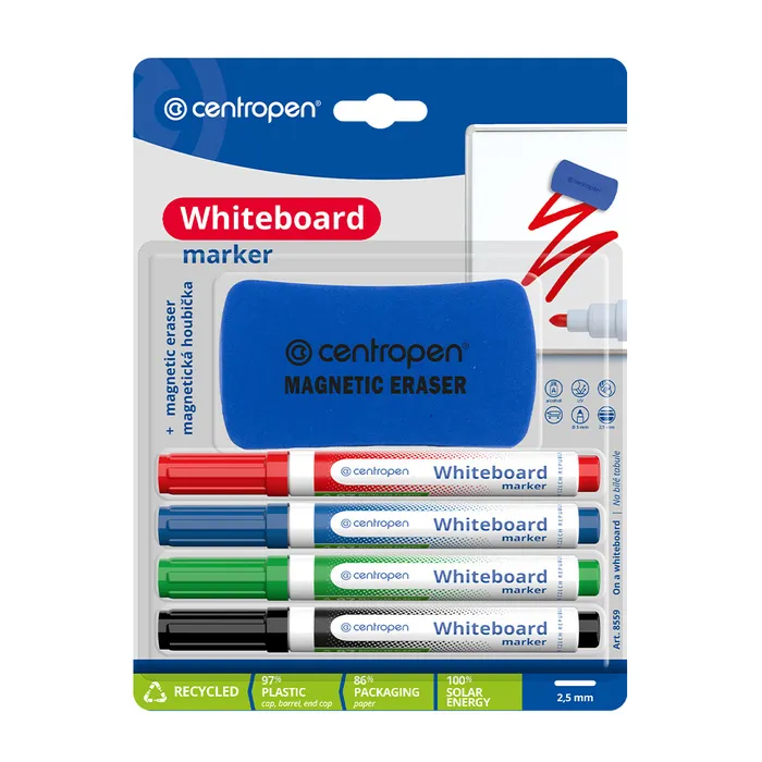Hauptbild des Produkts Whiteboard Marker 8559/4 + magnetická houbička