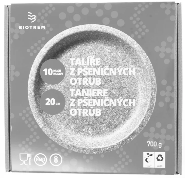 Hauptbild des Produkts Talíř z pšeničných otrub 20cm BIO [10 ks]