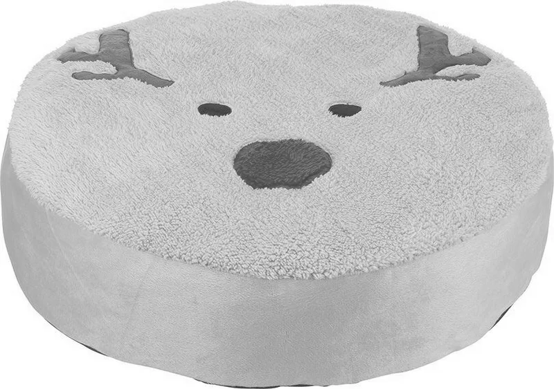 Hauptbild des Produkts Xmas Cushion Moose - vánoční kulatý polštář sob, 60 cm, fleece/plyš, světlehnědá