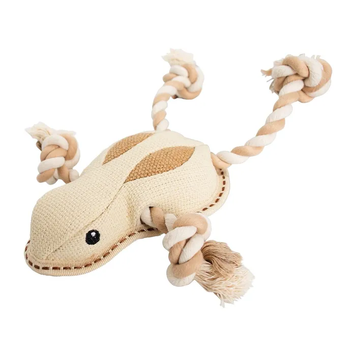 Hauptbild des Produkts Žába na laně, 33 cm, robustní hračka pro psy, HIPHOP DOG, tkaná látka, přírodní