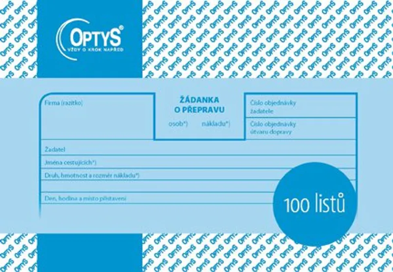 Hauptbild des Produkts Žádanka o přepravu A6, 100 listů 1176