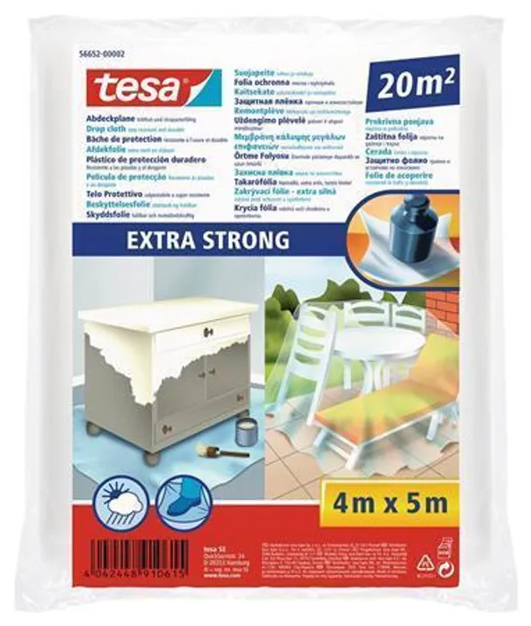 Hauptbild des Produkts Zakrývací fólie "Extra Strong 56652", extra pevná, 5 m x 4 m, TESA
