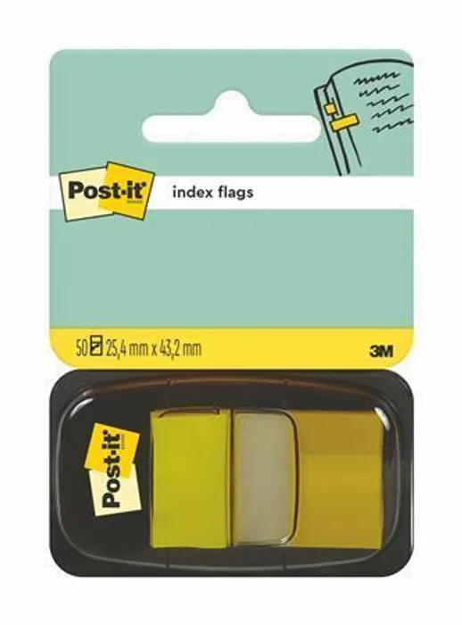 Hauptbild des Produkts Záložky se zásobníkem, 50 lístků, 25x43 mm, žluté, 3M POSTIT