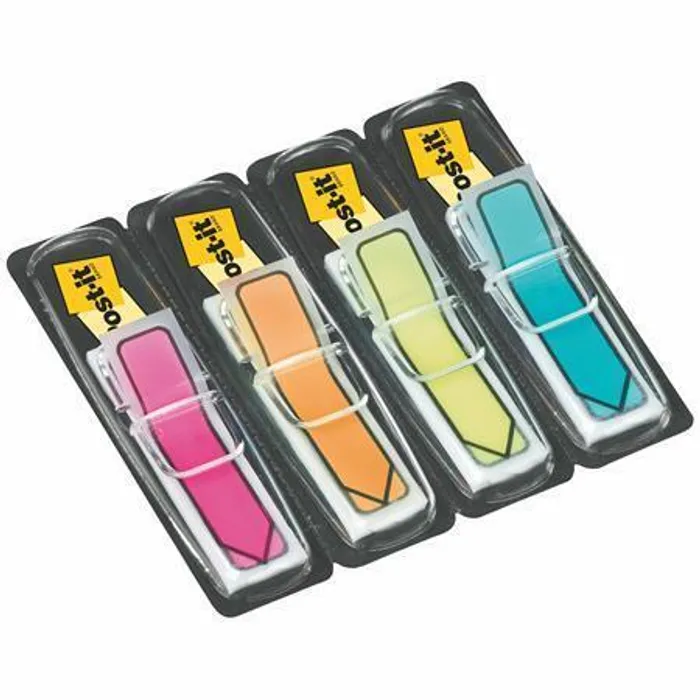 Hauptbild des Produkts Záložky se zásobníkem, 5x20 lístků, 11,9x43,2 mm, tvar šipky, mix barev, 3M POSTIT