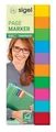 Weiteres Produktbild Lesezeichen, transparent, gemischte Farben, 10x50 Fetzen, 44x12,5 mm, SIGEL