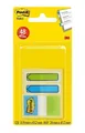 Etiketten, grün und blau, 3x16 Blätter, 25x43 mm und 12x43 mm, 3M POSTIT