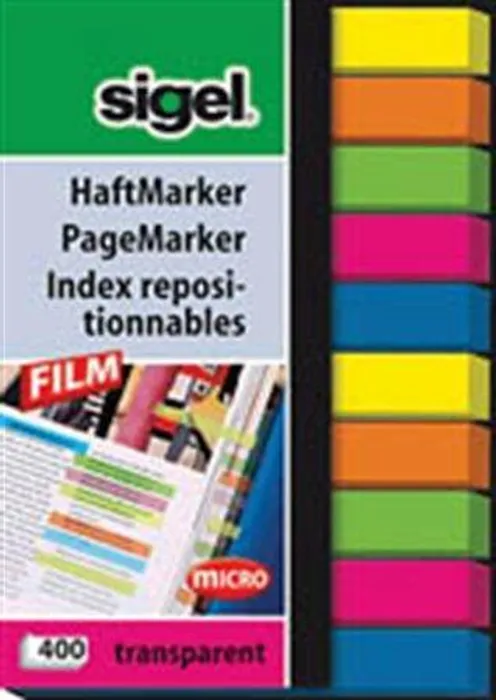 Hauptbild des Produkts Záložky,10x40 lístků, 6x50 mm SIGEL "Micro", mix barev