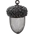 Weiteres Produktbild Acorn – Vogelfutterspender, 700 ml/14 x 22 cm, Harz/Metall, braun/weiß