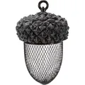 Weiteres Produktbild Acorn – Vogelfutterspender, 700 ml/14 x 22 cm, Harz/Metall, braun/weiß