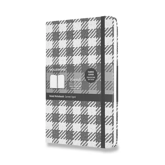 Hauptbild des Produkts Zápisník Moleskine Blend 21 Check Pattern - tvrdé desky L, linkovaný, černý-bílý