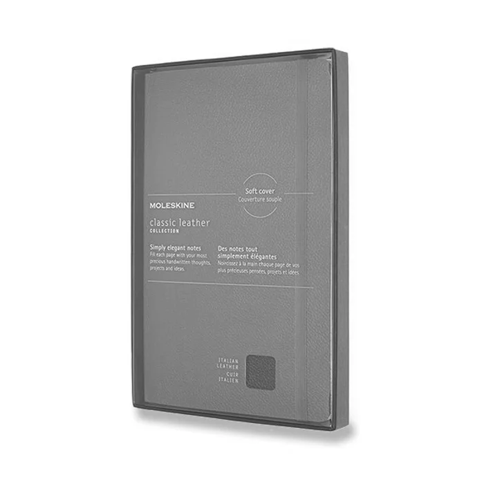 Hauptbild des Produkts Zápisník Moleskine kožený - měkké desky L, linkovaný, modrý