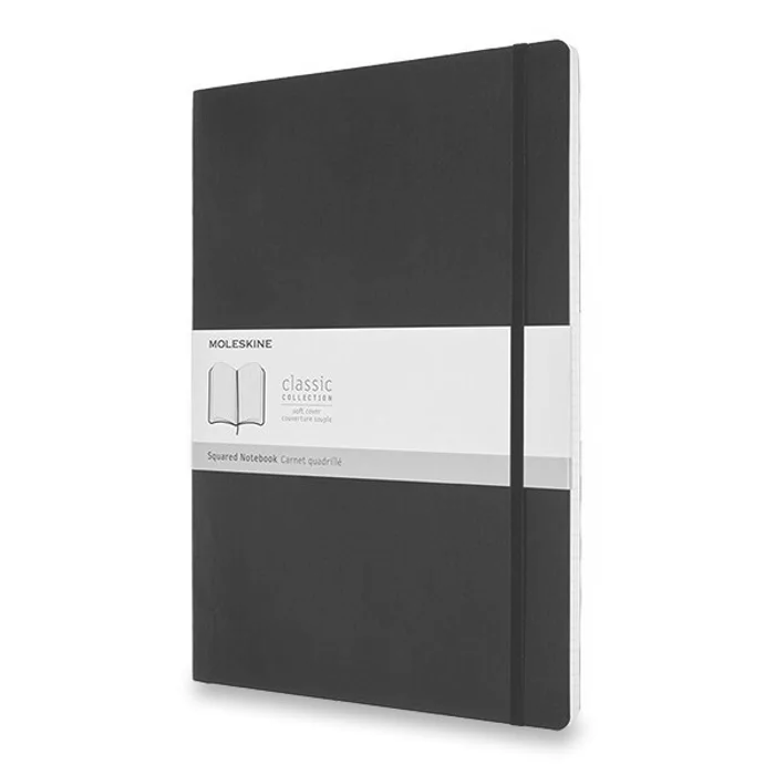 Hauptbild des Produkts Zápisník Moleskine - měkké desky A4, čtverečkovaný, černý