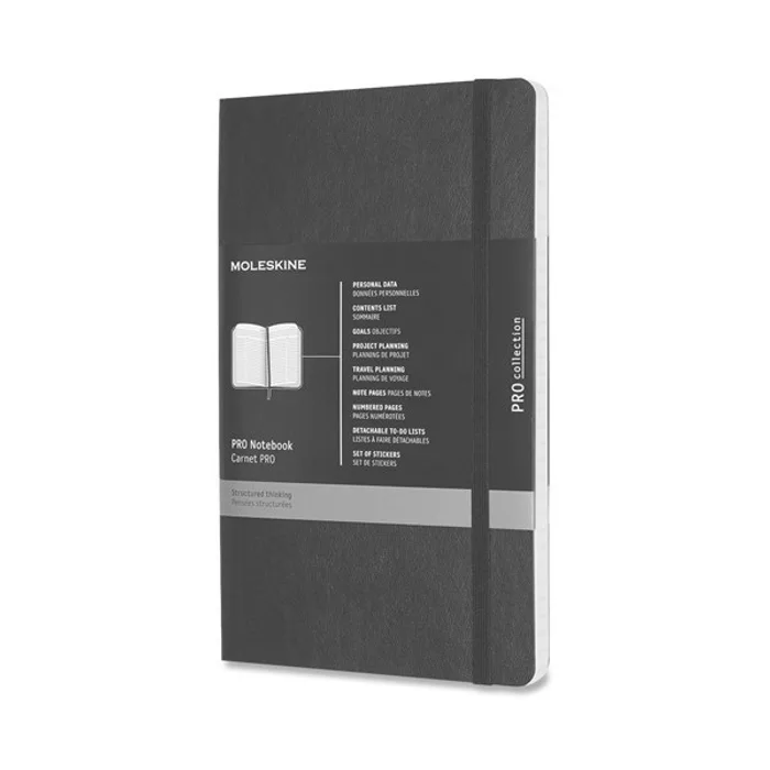 Hauptbild des Produkts Zápisník Moleskine Professional - měkké desky L, černý, číslované strany