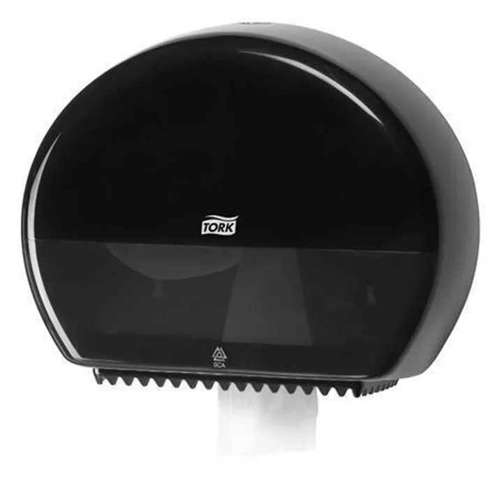 Hauptbild des Produkts Zásobník na mini Jumbo toaletní papír T-Box Mini TORK 555008 černý T2 [1 ks]