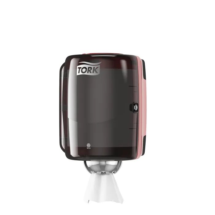 Hauptbild des Produkts Zásobník na papírové ručníky v roli M-Box TORK 659008 červeno-černý M2 [1 ks]