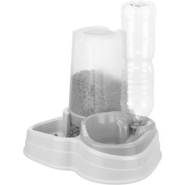 Hauptbild des Produkts Zásobník na vodu a krmivo, 3,5 l/ 37 x 32 x 31 cm, plast, šedá/taupe