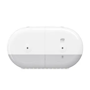 TORK SmartOne Twin Mini Toilettenpapier-Spender mit Mittelabrollung, weiß T9 [1 Stück]