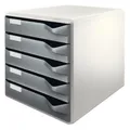 Leitz 5-Schubladen-Schubladenschrank, Grau