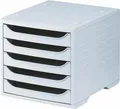 Schubladenbox, grau, Kunststoff, 5 Schubladen, 5 STAR