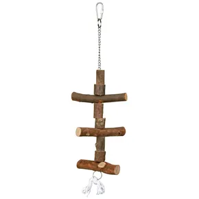 Hängespielzeug aus Naturholz für Sittiche 40 cm