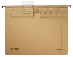 Leitz ALPHA® Hängeplatten mit Schnellverschluss, Naturbraun [25 Stück]