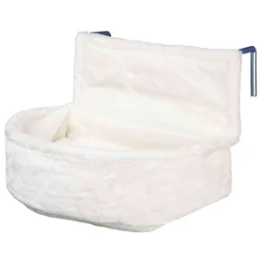 Hängendes Plüschbett zum Heizen tief 45x13x33 cm weiß