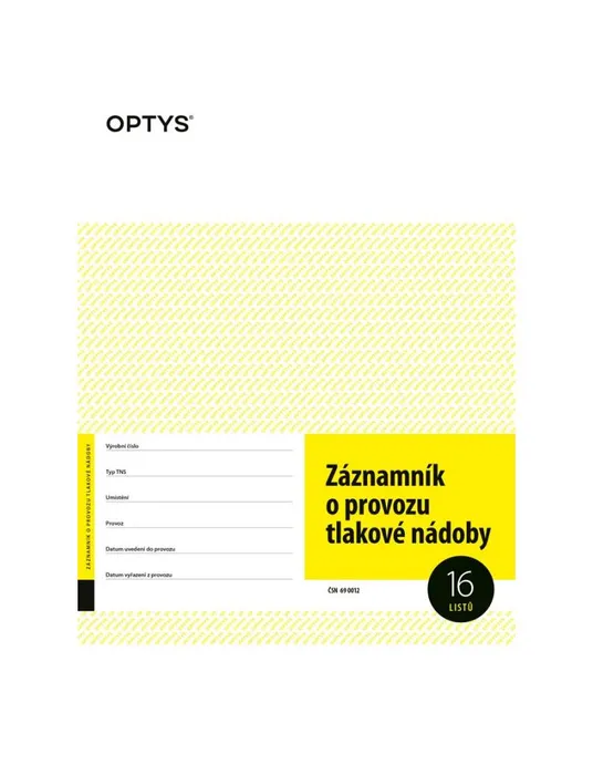 Hauptbild des Produkts Záznamník o provozu tlakové nádoby A4 1236
