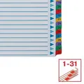 Verstärkter Karton registriert Esselte Mylar, A4, Farbmix