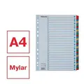 Verstärkter Karton registriert Esselte Mylar, A4, Farbmix