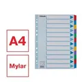 Weiteres Produktbild Verstärkte Trennwände aus Pappe Esselte Mylar, A4, Farbmix