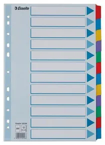 Verstärkte Trennwände aus Pappe Esselte Mylar, A4, Farbmix