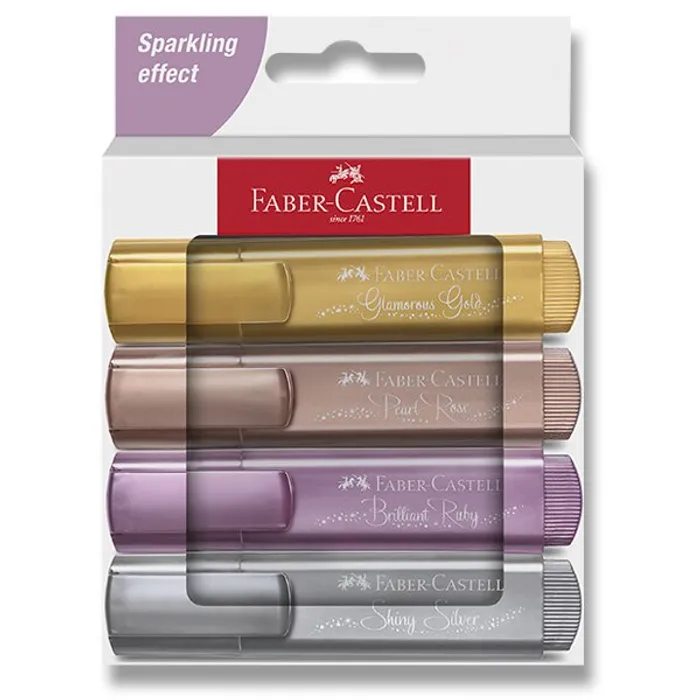 Hauptbild des Produkts Zvýrazňovač Faber-Castell Textliner 46 Metallic sada 4 barev