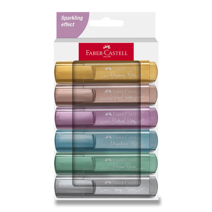 Hauptbild des Produkts Zvýrazňovač Faber-Castell Textliner 46 Metallic sada 6 barev