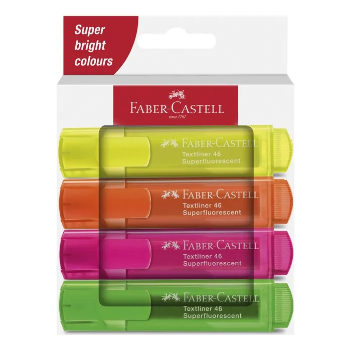 Hauptbild des Produkts Zvýrazňovač Faber-Castell Textliner 46 Neon sada 4 ks